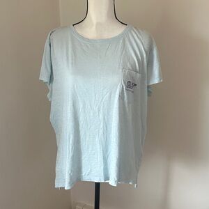Vineyard Vines Blue Relaxed Tee Whale Logo